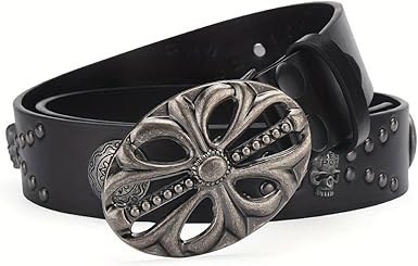 Men's Belt Bohemian Style Belt Vintage Skeleton Women's Belt Riveted Belt Hip Hop Punk Rock Y2K Belt