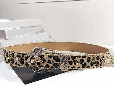 DrillZ 5 Pcs Waist Belt Leopard Print Waist Decor for Women's Jeans & Pants