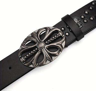 Men's Belt Bohemian Style Belt Vintage Skeleton Women's Belt Riveted Belt Hip Hop Punk Rock Y2K Belt